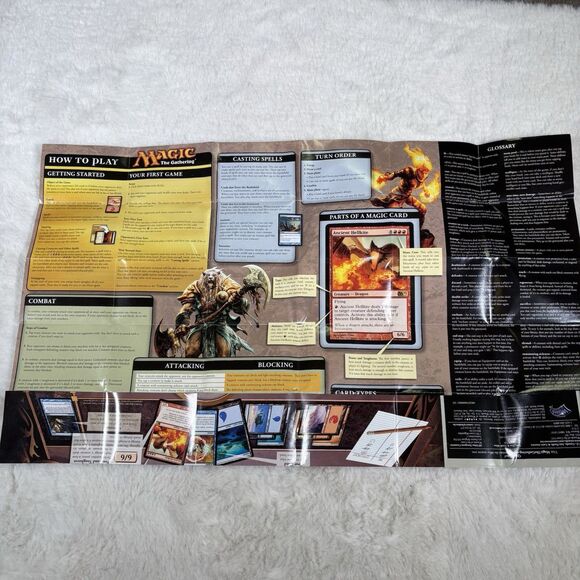 Magic the Gathering MTG Fold Out Pamphlet Guide Booklet Lot Knights Vs Dragons - Picture 7 of 8